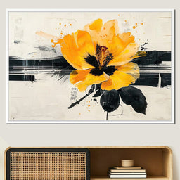 Golden Petal Contrast - NicheCanvas