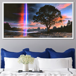 Fractured Light Over the Silent Meadow - NicheCanvas