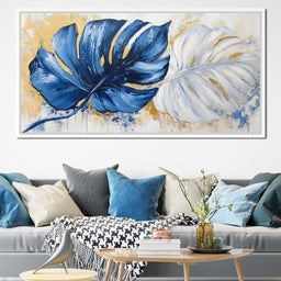 Blue Leaf Serenade Dreams - NicheCanvas