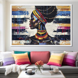 African Elegance in Ochre Gold - Sakeem Gibbs - NicheCanvas