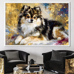 Golden Pomeranian Portrait Glow - NicheCanvas