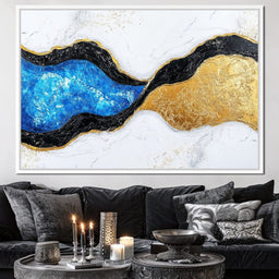 Radiant Rift of Golden Waves - NicheCanvas