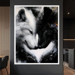 Dual Wolf Spirit Embrace - NicheCanvas