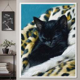 Slumbering Feline Dreams - NicheCanvas
