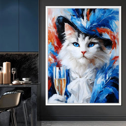 Feathers Feline Elegance - NicheCanvas