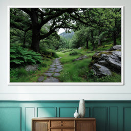 Emerald Forest Stone Pathway - NicheCanvas