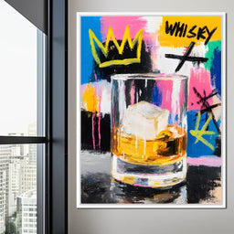 Whiskey Crown Pop Graffiti Scene - NicheCanvas
