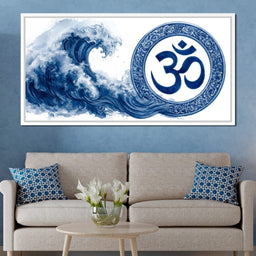 Indigo Om Mandala Meditation - NicheCanvas