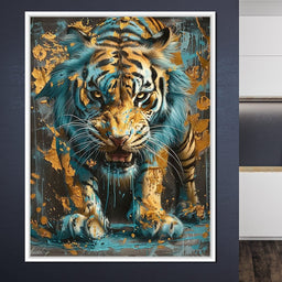 Majestic Radiance of a Golden Cat - NicheCanvas