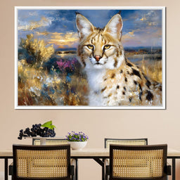 Savanna Serval Sunset Glow - Neal Hackett - NicheCanvas