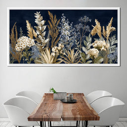 Midnight Botanical Bouquet - NicheCanvas