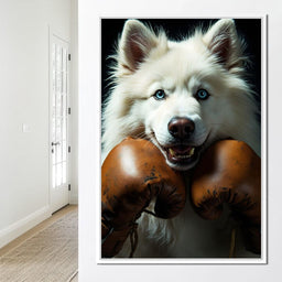 Samoyed Pugilist - NicheCanvas
