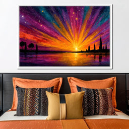 Vibrant Celestial Horizon - NicheCanvas