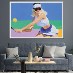 Sunlit Rally Court Elegance - NicheCanvas