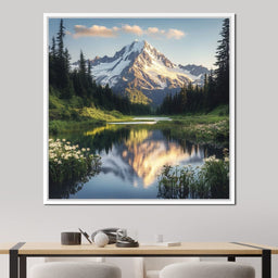 Mountaintop Reflections - NicheCanvas