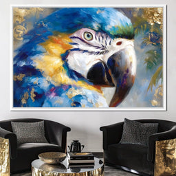 Tropical Macaw Gold Radiance - Neal Hackett - NicheCanvas