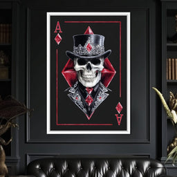 Ace Skeleton High Stakes Elegance - NicheCanvas