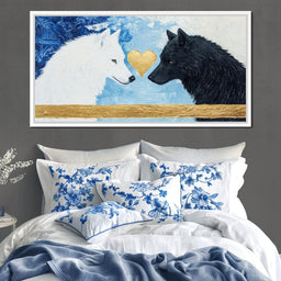 Golden Heart Wolves - NicheCanvas