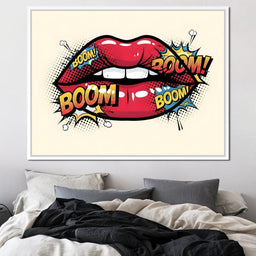 Pop Art Lips Explosive Allure - NicheCanvas