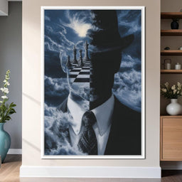 Surreal Chessboard Mind Horizon - NicheCanvas