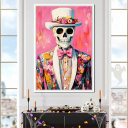 Dapper Skeleton Floral Jubilee - NicheCanvas