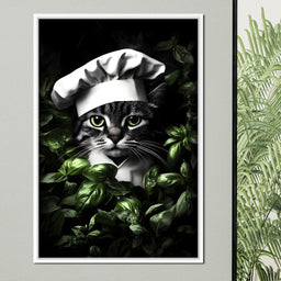 Chef Kitty in Herb Haven - NicheCanvas