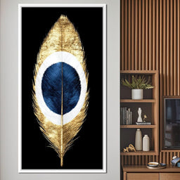 Golden Feather Midnight Eye - NicheCanvas