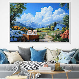 Pomeranian Wagon - NicheCanvas