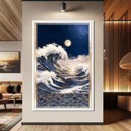 Golden Tide Under A Silent Moon - NicheCanvas