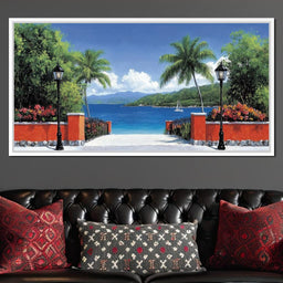 Tranquil Island Gateway Scene - NicheCanvas