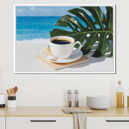 Seaside Coffee Escape Moment - NicheCanvas