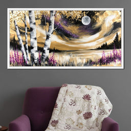 Golden Solstice Over The Purple Wilds - NicheCanvas