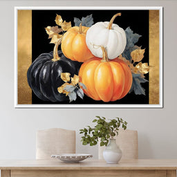 Golden Pumpkin Harvest Harmony - NicheCanvas