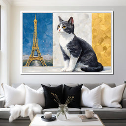 Feline Enchantment in Paris - NicheCanvas