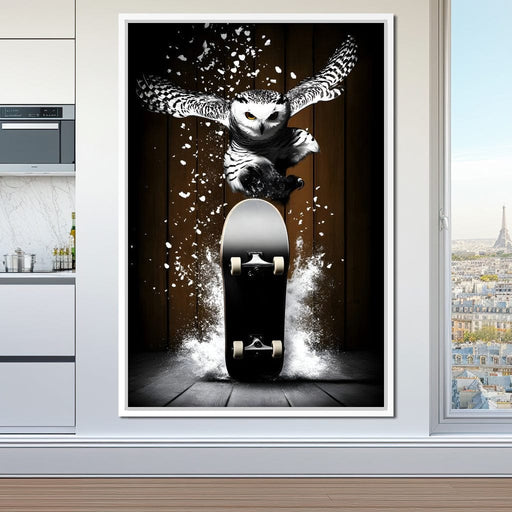 Nocturnal Skateboarding Dash Canvas Print