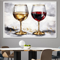 Red & White Wine - NicheCanvas