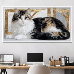 Mystic Feline Repose - NicheCanvas