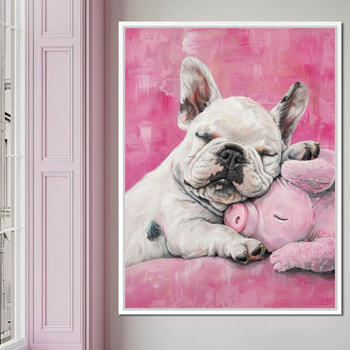 Slumbering Frenchie Dreams Canvas Print