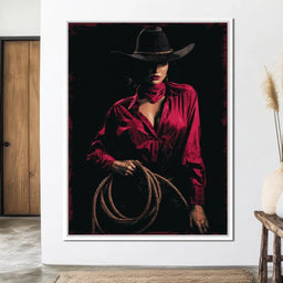 Midnight Cowgirl Red Blouse - NicheCanvas