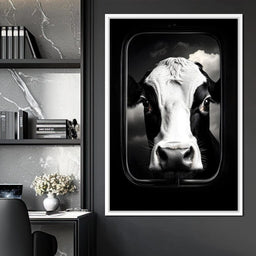 Majestic Bovine Portrait Sky - NicheCanvas