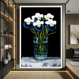 Petals in Midnight Bloom - NicheCanvas