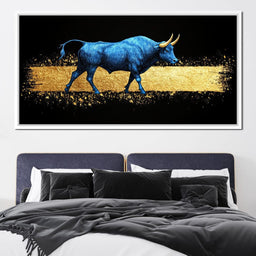Golden Passage Blue Bull - NicheCanvas