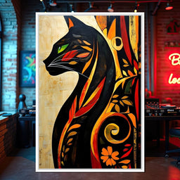 Feline Symphony Shadows - NicheCanvas