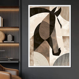 Stallion Reflected Through Geometric Planes - NicheCanvas