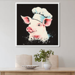 Cheerful Chef Piglet - NicheCanvas