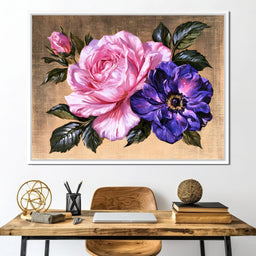 Celestial Rose And Cosmic Petals - NicheCanvas