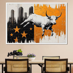 Bull_s Leap Through Stars - NicheCanvas