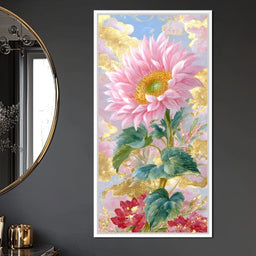 Golden Petal Reverie Blooming - NicheCanvas