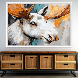 Moose Wilderness Strokes - NicheCanvas