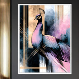 Gilded Plumage Upon Modern Horizons - NicheCanvas